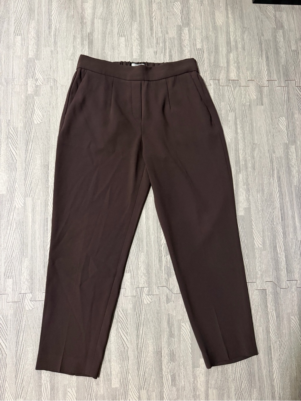 Babaton Straight-Leg Brown Tailored Pants